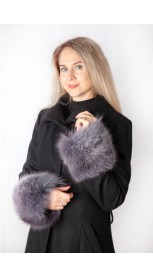 Blue Fox Fur Cuffs